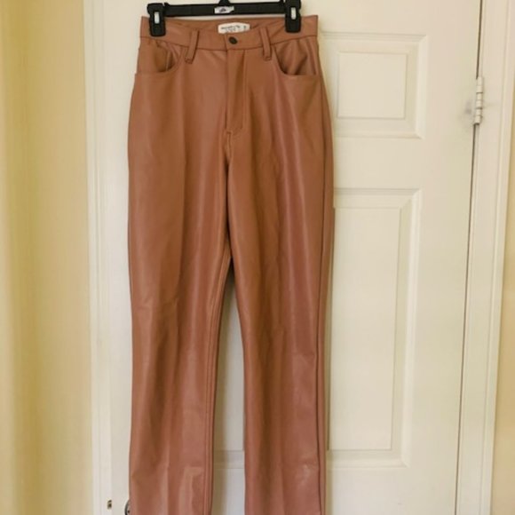 Abercrombie & Fitch Pants - Abercrombie & Fitch Brown the 90s Straight Ultra High Rise Pants